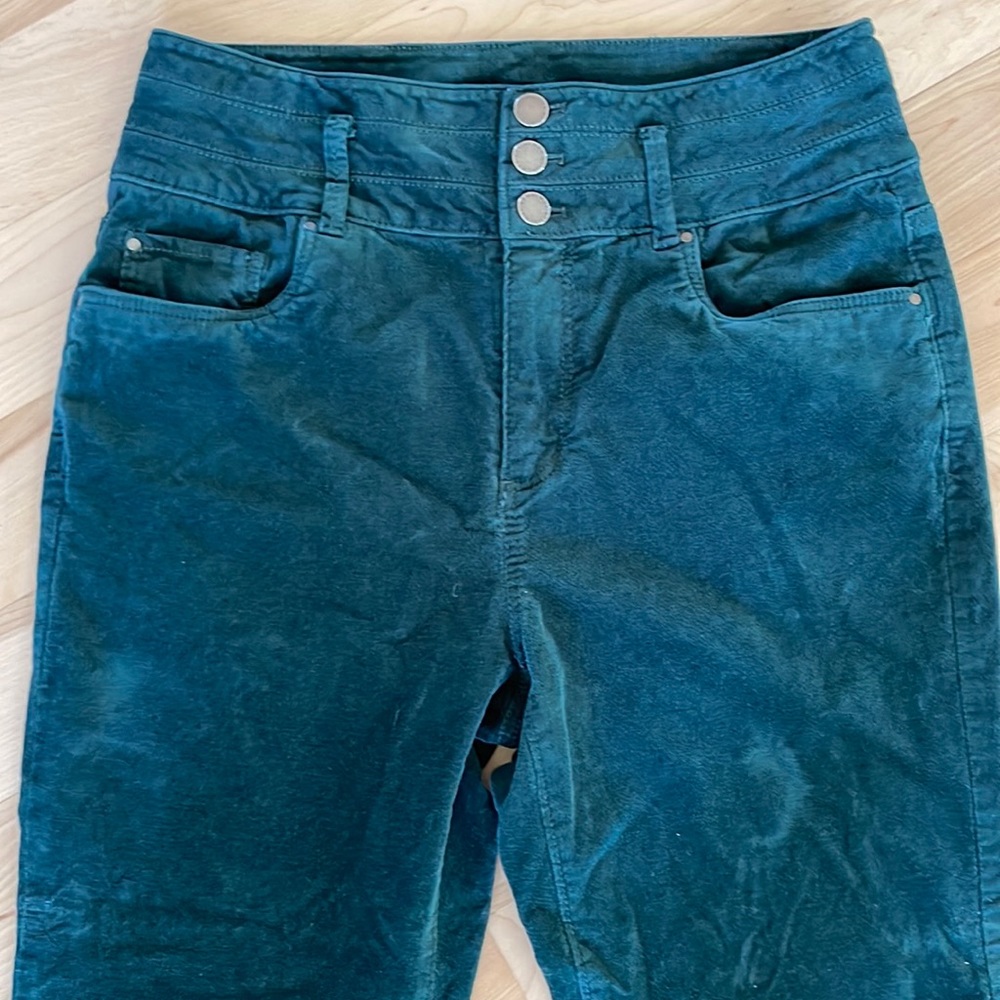 Ann Taylor Green Velvet finish Curvy Fit Skinny Pants 6